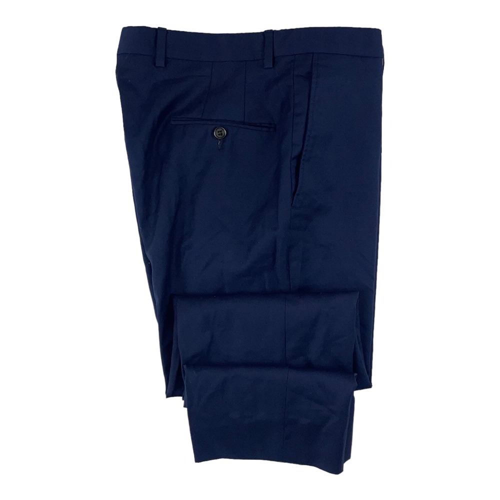 Hickey Freeman Current Blue‎ Worsted Wool Mens Trouser Size 32X26 Excellent